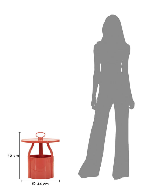 Mauro Ferretti opbergtafel - Ø 44x43 cm - rood