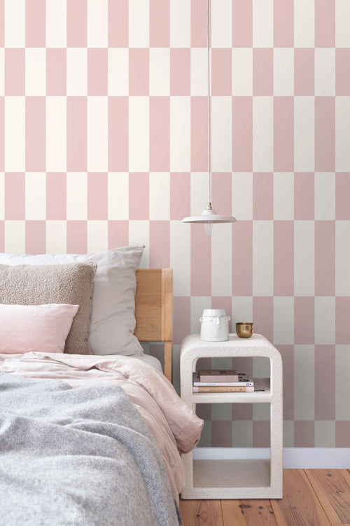ESTAhome behang strepen licht roze - 50 x 900 cm - 132149