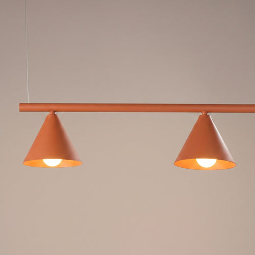 Sollux Lighting Kroonluchter NOX 4L rode oker - 122x14x215cm