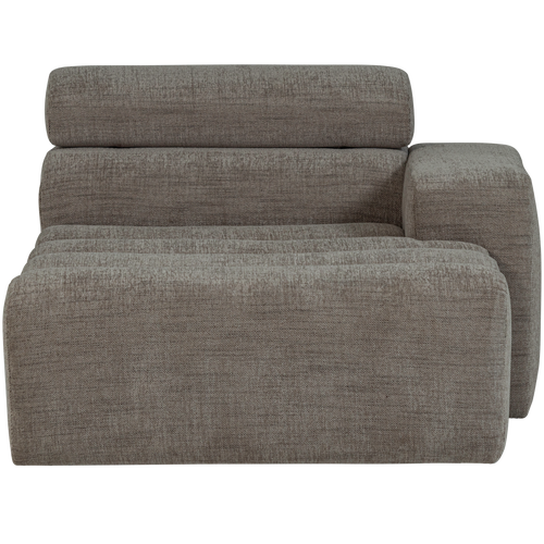 WOOOD chaise longue element arm rechts Novi - Polyester- Grijs Melange - 86x109x173