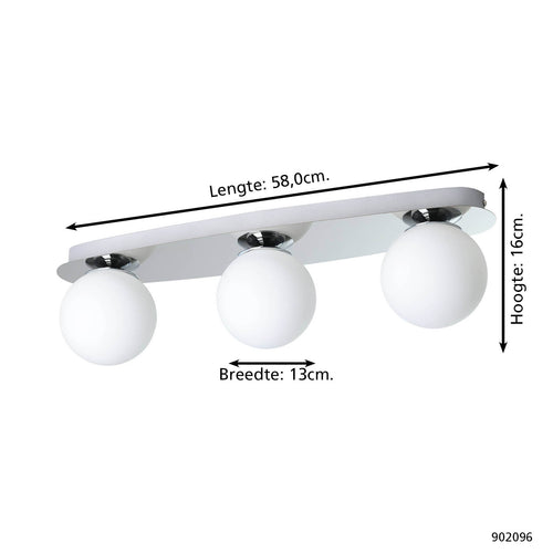 EGLO plafondlamp Castrovido - badkamer - chroom
