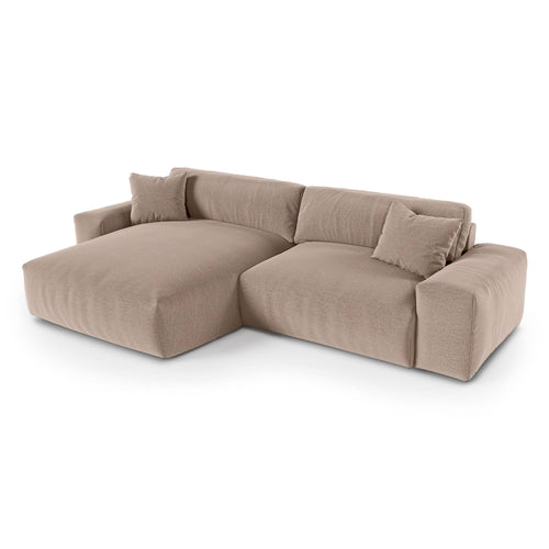 Premium Interiors - Linkerhoekbank CHEER - zacht aanvoelende geweven stof  mol 312cm