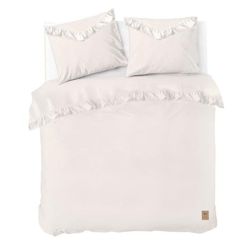 Dindi Home - Dekbedovertrek White Ruffle - 200x220 cm - Off White