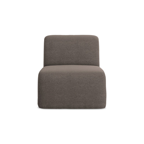 LaMiaSofa Bankmodule midden Cervo - bouclé - chocolade - 70x94x75