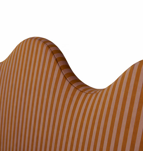 Gestoffeerd hoofdbord met golvende vorm 160x73,5 cm