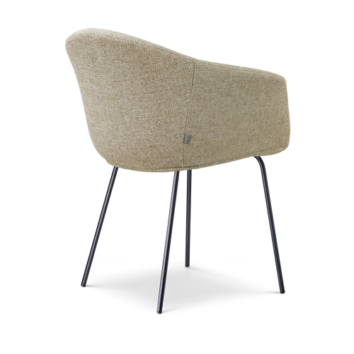 Nolon Nora-Otis Eetkamerstoel Taupe Melange - met Armleuning - Zwart - vtwonen shop