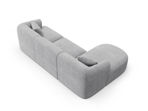 Cosmopolitan Design Modulaire hoekbank links Campi 4-zits, ribfluwelen geld - 156x256x70cm