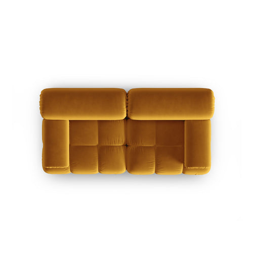Cosmopolitan Design - Modulaire bank Cortina 2-zits, flueel geel - 94x188x70cm