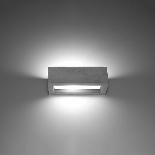 Sollux Lighting Wandlamp VEGA 30 beton - 30x12x10cm