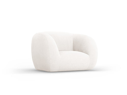 Cosmopolitan Design Fauteuil Essen boucle, wit - 95x130x86cm