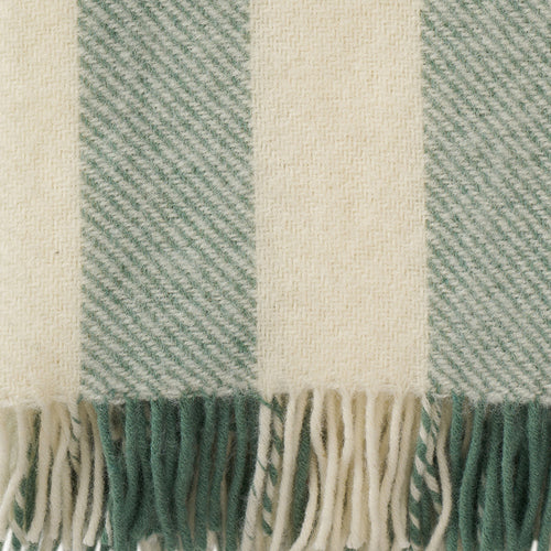 Klippan 100% wollen deken - Gotland - vertical stripe - groen- 130x200cm - vtwonen shop