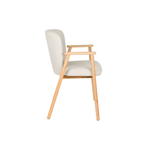 Housecraft Living Kenna Eetkamerstoelen met Armleuning Beige - Set van 2 - vtwonen shop
