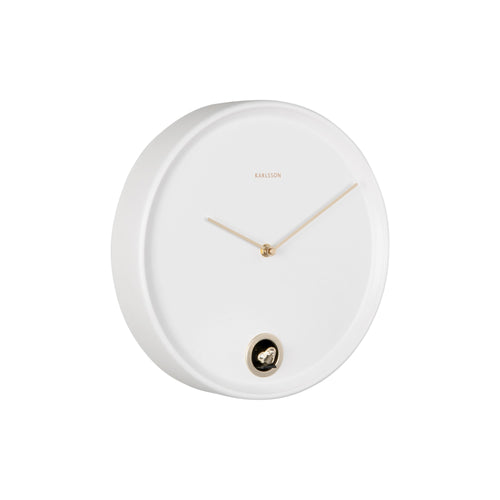 Karlsson wandklok Esencia Cuckoo - wit - Ø30cm