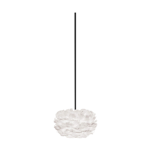 Umage Eos Micro hanglamp white - met koordset zwart - Ø 22 cm - vtwonen shop