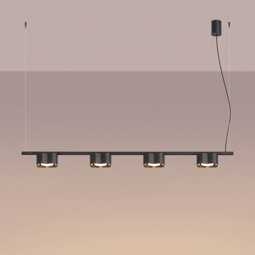 Sollux Lighting Kroonluchter OVIO 4 zwart Gx53 - 122x12x208cm