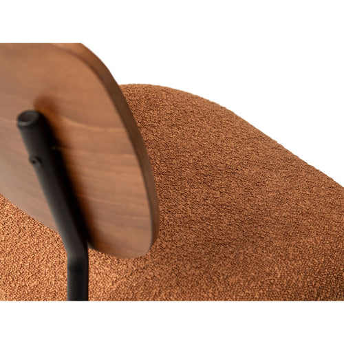 Set van 2 stoelen met gesp Dina boucle terracotta - 47x49x79cm
