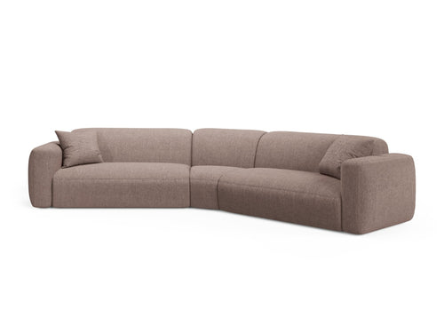 Cosmopolitan Design Symmetrische modulaire hoekbank Strino 3-zits, structurele stof cappuccino - 210x344x78cm