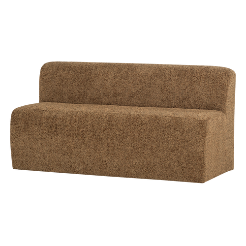 WOOOD eetbank 164 cm rugleuning Mojo Base - Wollig - Honinggeel - 83x164x76