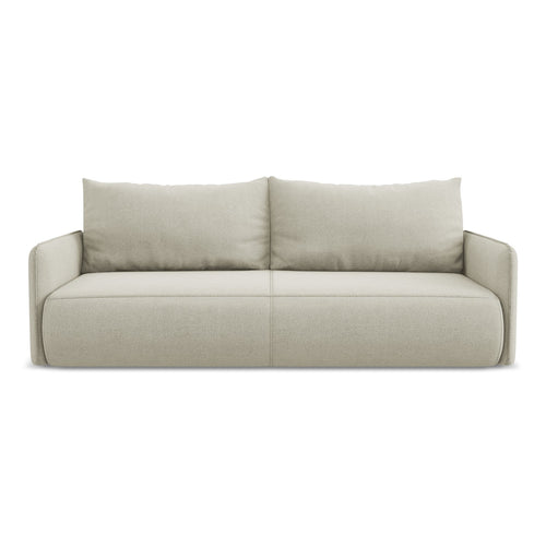 LaMiaSofa 3-zits slaapbank Palermo - textuurstof - lichtbeige - 216x105x86