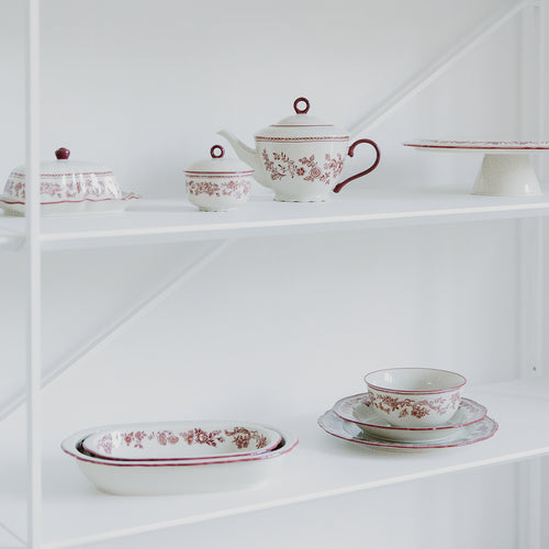 S|P Collection - Taartplateau 32,5xH9cm burgundy Cyril