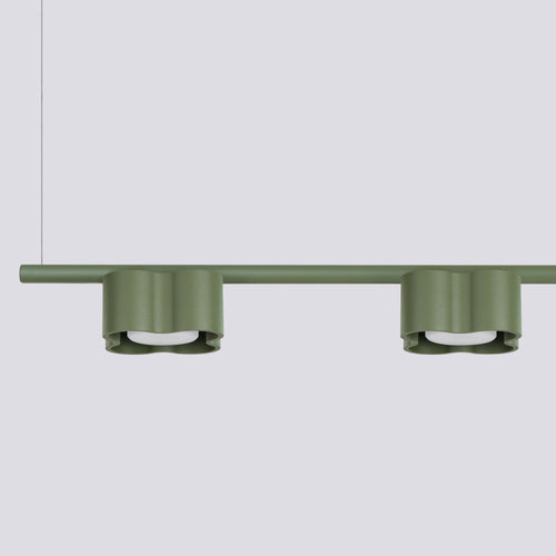 Sollux Lighting Kroonluchter OVIO 4 olijfgroen Gx53 - 122x12x208cm