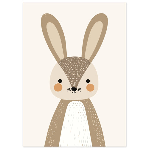 Artfulprints  Konijn portret   poster 50x70 cm - vtwonen shop