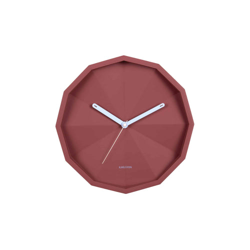 Karlsson wandklok Firenze - rood - Ø30.6cm