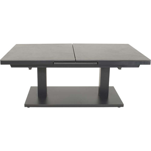 Lesli Living tuintafel Geneva - antraciet - 140/180x85x54/75,5cm