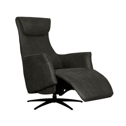LABEL51 Elektrische Fauteuil Lund - Antraciet/Zwart - 74x83x112cm