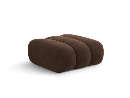 Cosmopolitan Design Poef Koge flueel chocolade - 95x95x40cm