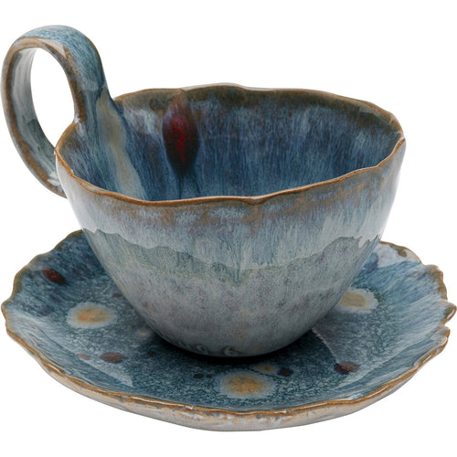 Kare Design Kopjes en schotels Mina blauw (6/set)