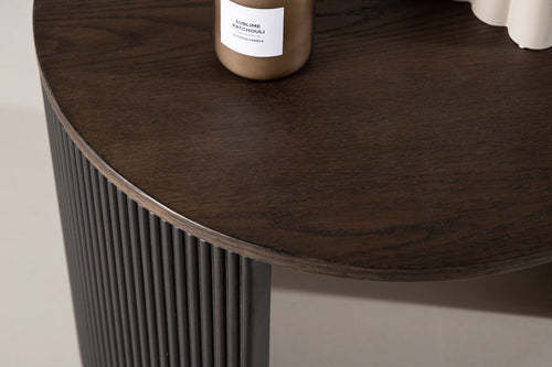 Rebellenclub Salontafel Tondor - Ø60 cm-  Walnoot - vtwonen shop