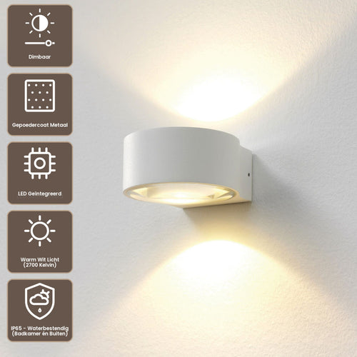 Artdelight Wandlamp Hudson - Wit