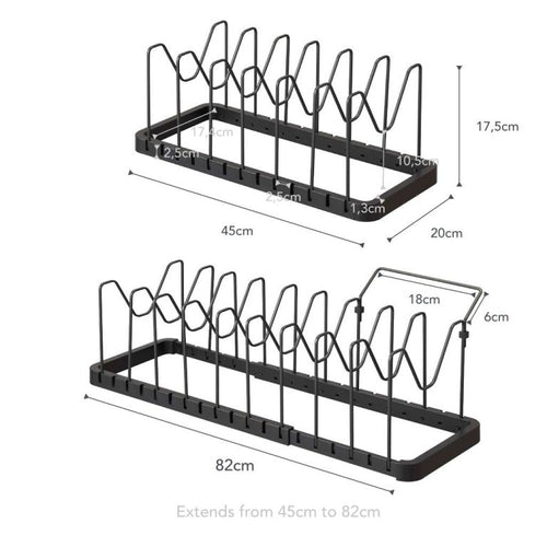 Yamazaki Keukenkast Organiser voor Pannen en Deksels - Tower - Zwart - vtwonen shop