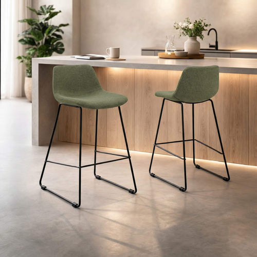 Nolon Nino-Fé Barkruk Forestgroen - Zwart Onderstel - 65 Cm