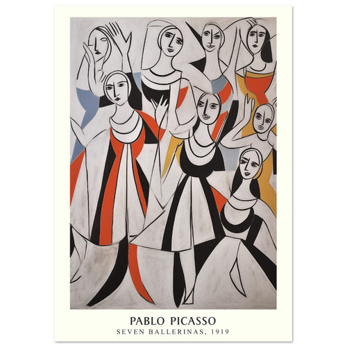 Artfulprints  Pablo Picasso - Seven ballerinas   poster A4 21x29.7 cm - vtwonen shop