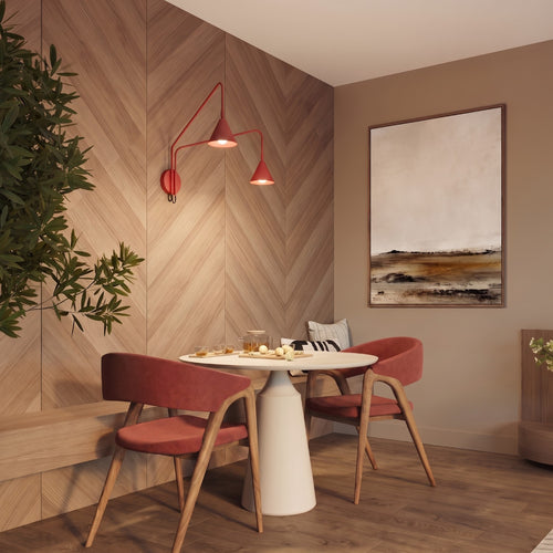 Sollux Lighting Wandlamp NOX 2 rood met schakelaar - 150x80x30cm