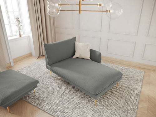 Cosmopolitan Design rechter chaise longue Vienna boucle, grijs - 170x110x95cm