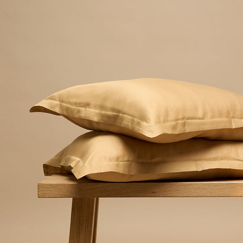 Coco & Cici - TENCEL Twill Kussensloop Okergeel - 1 kussensloop 50x60