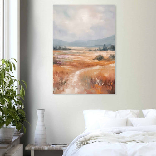 Artfulprints Poster met Lijst Abstract - Open field   - A4 21x29.7 cm - Meerkleurig