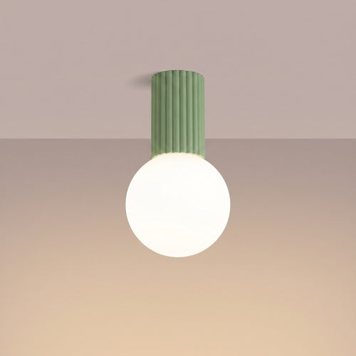 Sollux Lighting Plafondlamp HALO salie IP44 - 12x12x21cm