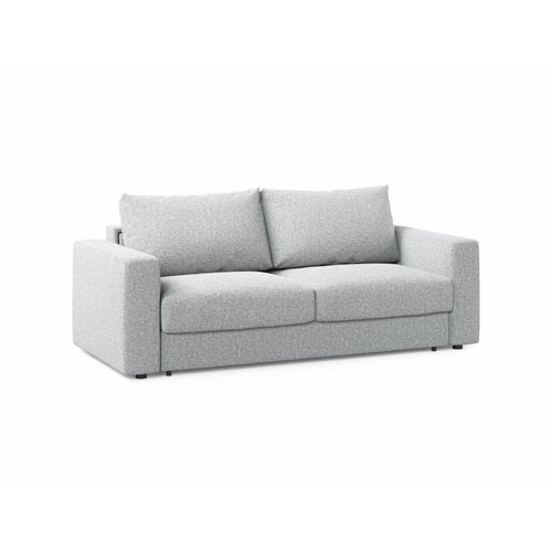 Cosmopolitan Design - Converteerbare bank Grena 3-zits, structurele stof lichtgrijs - 100x205x90cm