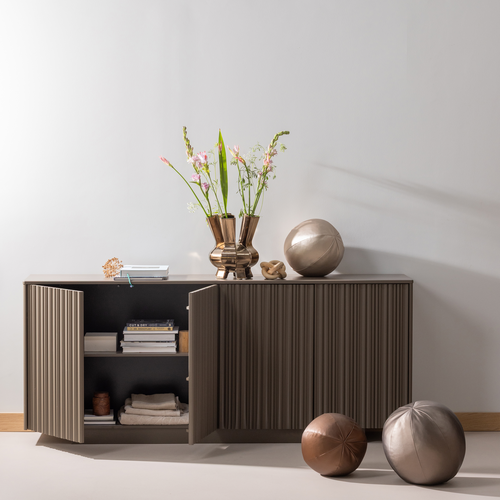 WOOOD bal kussen klein Rodeo - Metallic - Warm Bruin - 30x30x30 - vtwonen shop