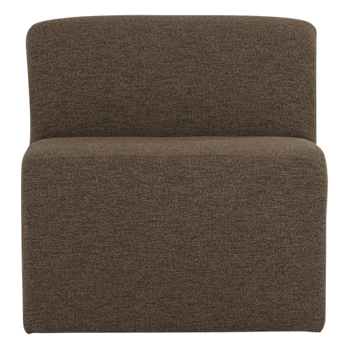 WOOOD eetbank 84 cm rugleuning Mojo Base - Bouclé - Bruin - 83x84x76