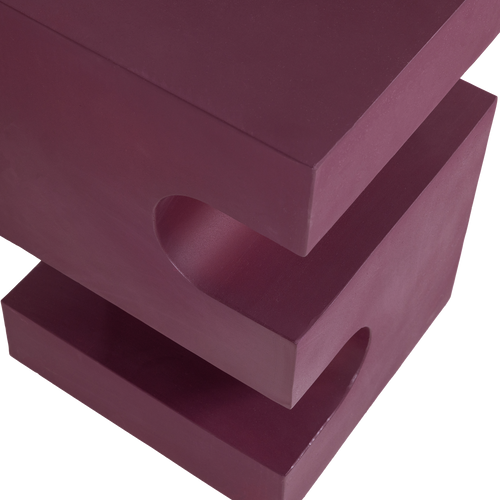 WOOOD bijzettafel Jessa - Metaal - Paars/Bruin - 48x30x30