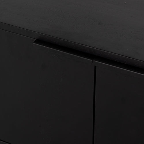 Giga Meubel Tv-meubel Zen - Zwart Mangohout IJzer - 160x30x40cm