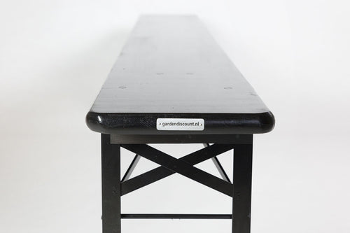MaximaVida inklapbare bierbank Berlijn 200 x 25 cm zwart - FSC hout