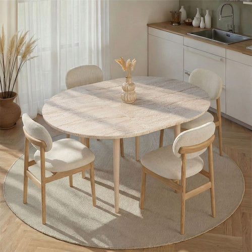 Calicosy - Ronde uitschuifbare eettafel KLARA - 100x100x75 cm