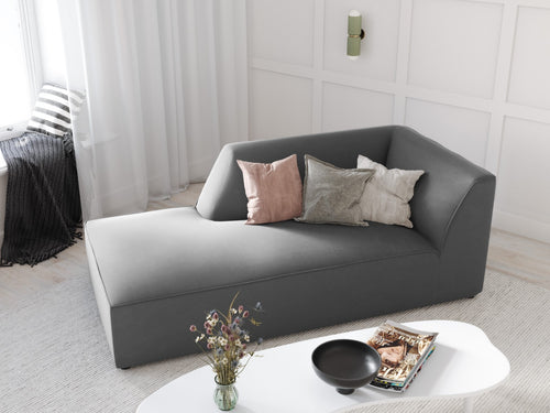 Micadoni linker meridiaan Ruby flueel, grijs - 180x93x69cm
