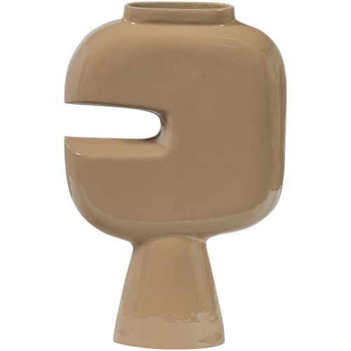 WOOOD vaas Gianna - Aluminium - Zand - 31x21x7